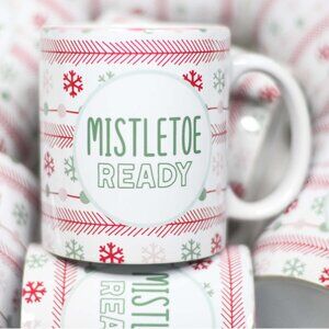 Mistletoe Ready Christmas Mug SALE
